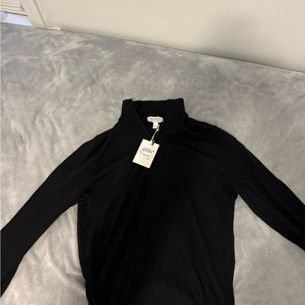 Nordstrom Black Zip Up Sweater